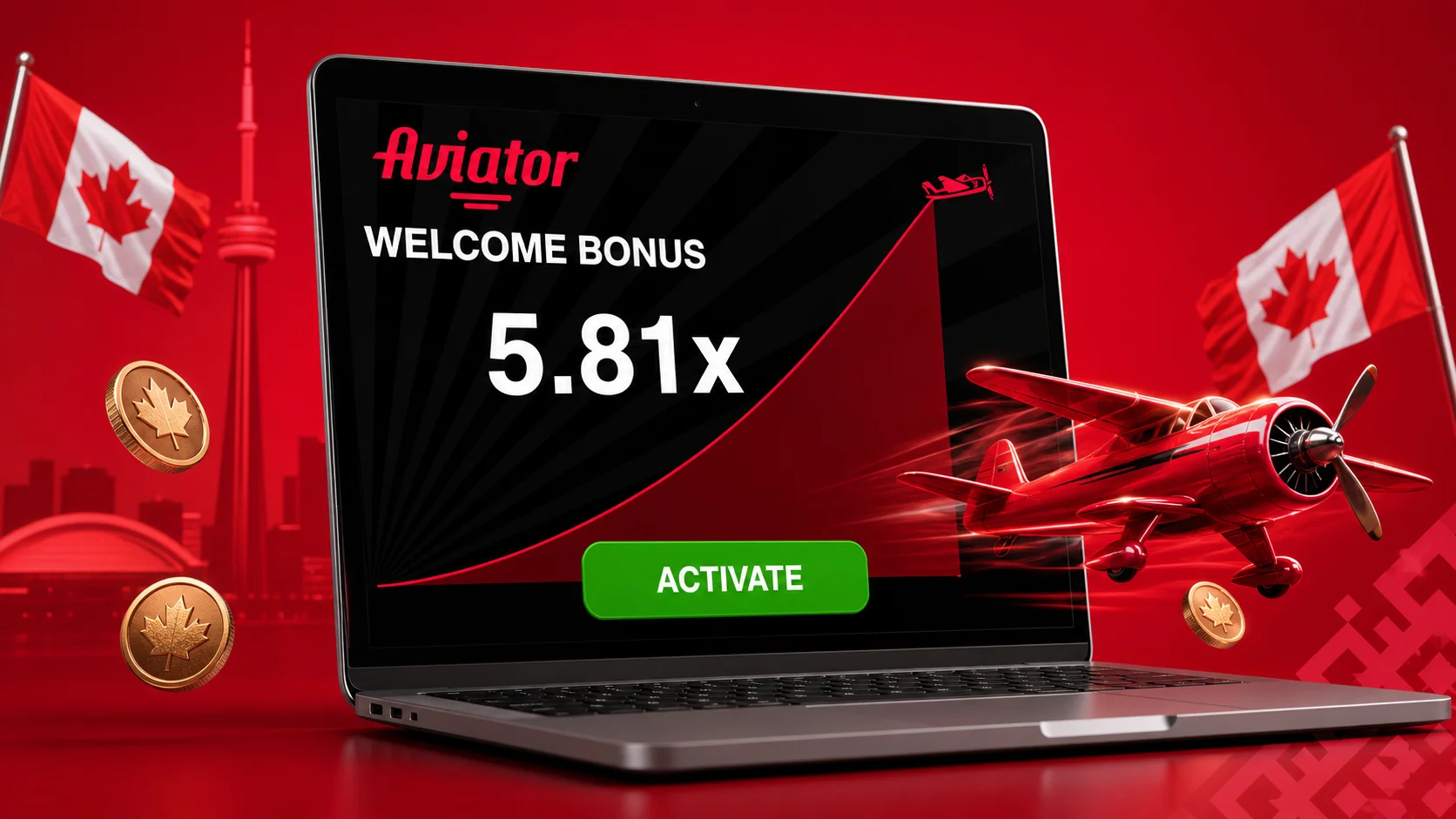 Welcome bonus activation screen