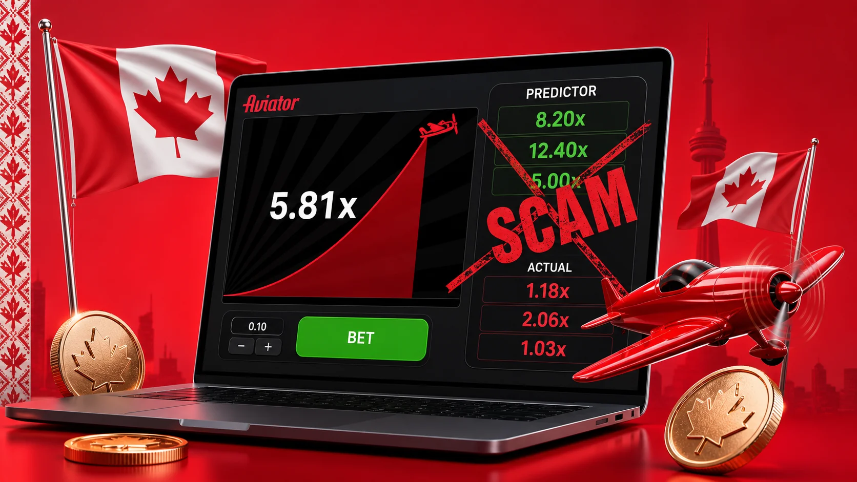Fake Aviator predictor app screen showing a fabricated "99% accuracy" signal and an activation-code paywall